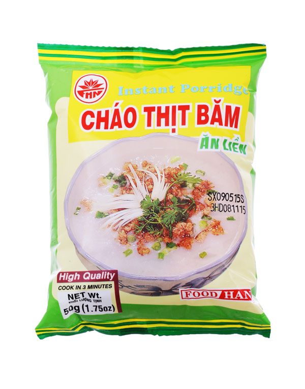 Cháo ăn liền thịt bằm